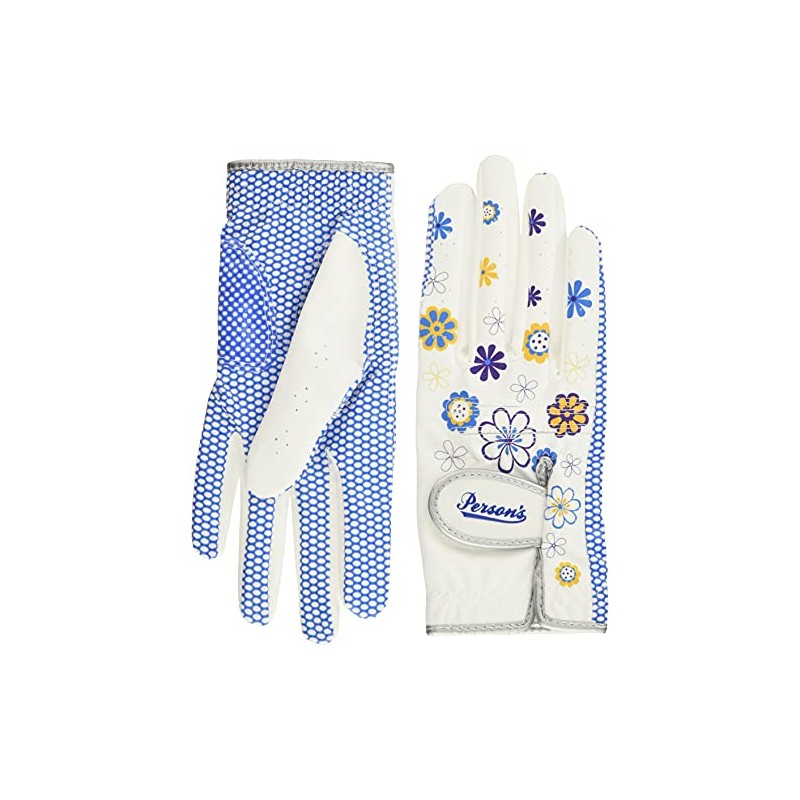 Persons PSGL-16 Women's Two-Handed Gloves, PSGL16, Both Hands, White/Blue, 7.5