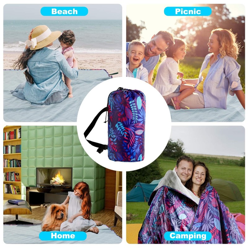 Outdoor Waterproof Blanket Nylon Fleece Picnic Mat – Extra Large