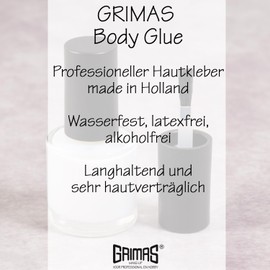 GRIMAS Body Glue, 10ml, starker Hautkleber für Glitzer und mehr, wasserfest, latexfrei, alkoholfrei