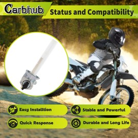 Carbhub 51023-1260 Fuel Valve Petcock Assembly Replacement for Kawasaki Vulcan 800 ZR1200 ZRX1200R Replace Number 51023-1260
