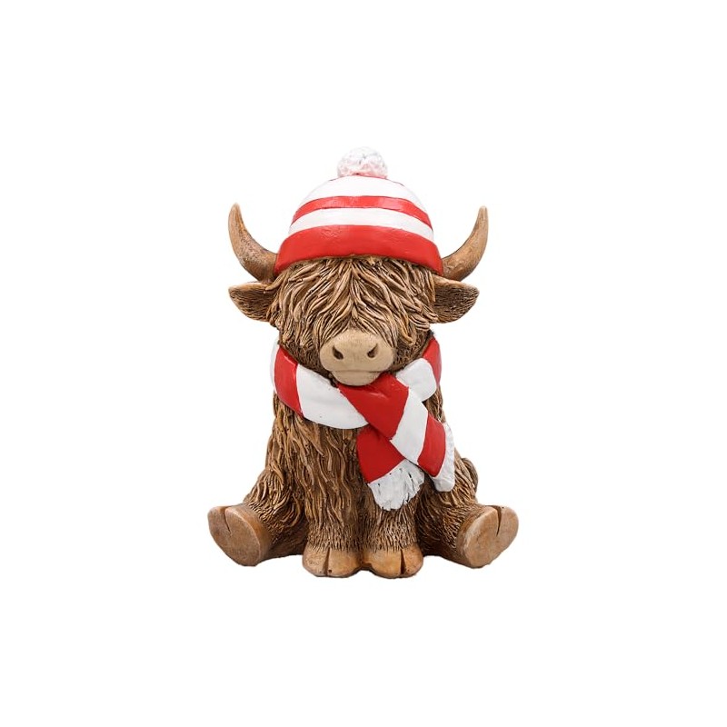 L & P Home & Gifts LP74353 Highland Cow Scarf
