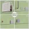 Bostingner Shower Body Spray Jets, Brushed Nickel Brass Square Shower