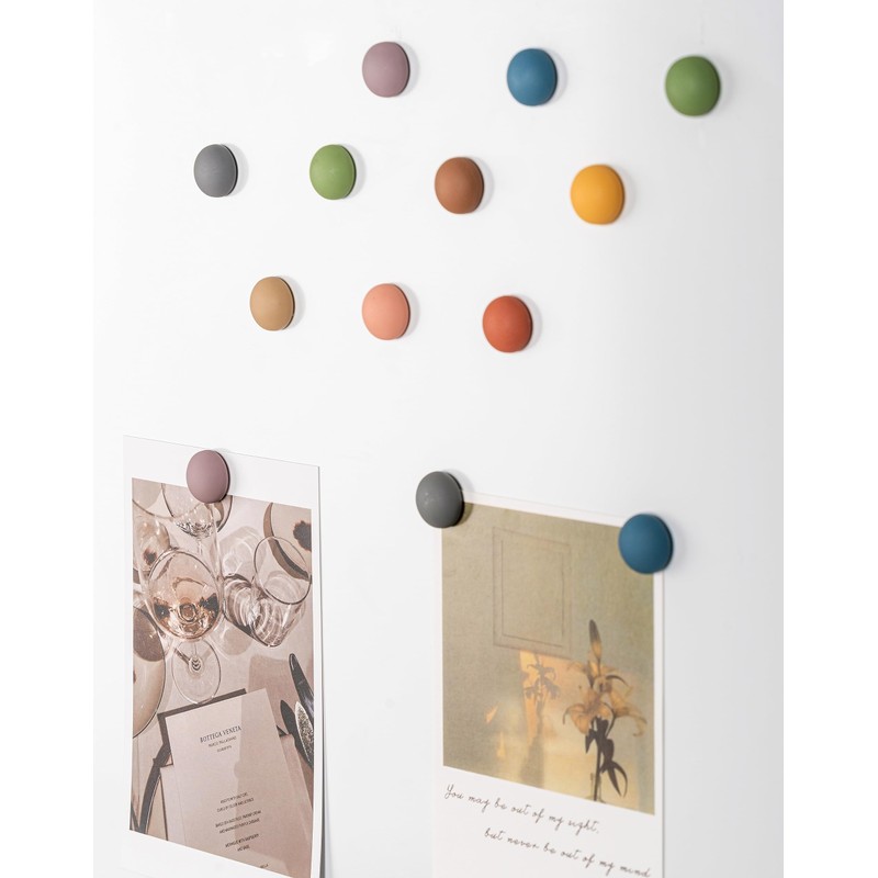 18 PC Cute Fridge Magnets - Ultra Strong Neutral Color