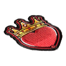 PatchStop - World's Largest Patch Store Queen Of Hearts Golden Crown Patch, Heart Patches