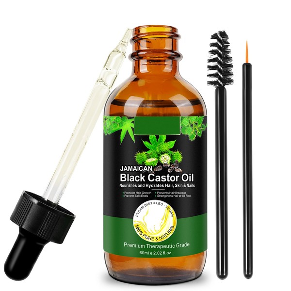 Castor Oil Castor Oil Organic 60 ml Castor Oil Pure Percent for Eyelashes Eyebrow Enhancer Beard Growth Hair Growth Stimulating Nails Face