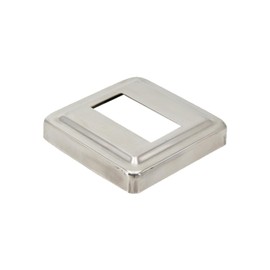 Stainless Steel 304 Grade Flange Cover-Rectangle 22 Gauge Base Cover for 2″x 1″ Post Fitting -10pc (FCR2550-C)