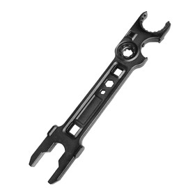 PAKJCKERM Multi-Function Lock Spanner Wrench, Heavy-Duty Carbon Steel Tool for Nut Removal, Motorcycle/Bicycle Repair, Automotive & Home Maintenance (11 Inch)