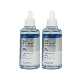 Wellage Real Hyaluronic Blue 100 Ampoule 75ml+75ml / 웰라쥬 리얼 히알루로닉 블루 100 앰플 75ml+75ml