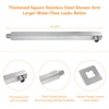 HarJue Shower Head with Extension Arm, High Pressure Square with
