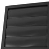 ECOPRO VENT Plastic 6'' Black Exhaust Louvered Dryer Vent Cover