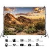 Leowefowa Vinyl 7x5ft Desert Photo Background Backdrop Weathered Rock Cactus