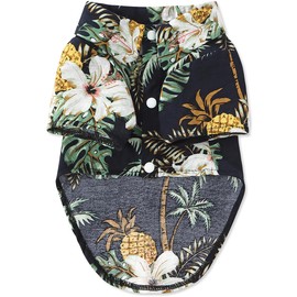 Hawaii Dog Shirt, Pet Summer T-Shirts Dog Style Floral Breathable Cool Clothes Hawaiian Shirts for Small Dogs and Cats Owner and Pet Shirts are Sold Separately