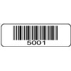 1000 Numbered Labels, Pre Printed Serial Barcodes 1-1/2" x 1/2"