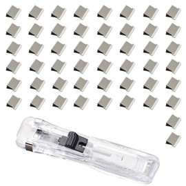 Paper Organizer, 1 Pcs, Easy to Use, Multifunctional, One-Handed, Non-Damaging Paper, Strong Clamp, Easy Removal, Reusable, Free 50 Clips, for Office/Study/Documents (Clear)