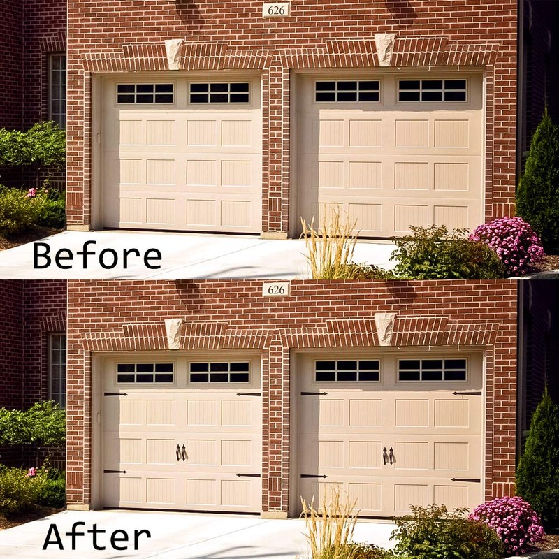 WINSOON Decorative Metal Garage Door Hardware - Screw-in Carriage House