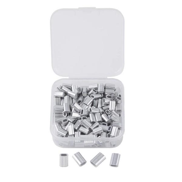 INCREWAY 200pcs M1.5 Aluminum Sleeves Clip Single Oval Hole Cable