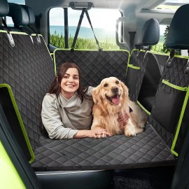 Overseas in Stock Back Seat Extender for Dogs, Foldable Dog Car Seat Cover Hard Bottom for Back Seat Large Space, Dog HammockSize: 132*61CM, Color: Green