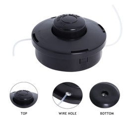 Poweka Universal Strimmer Head, 4 Pack Petrol Strimmer Replacement Head Dual 2 Line Petrol Strimmer Trimmer Brushcutter Bump Feed Spool Head, M10 x 1.25 LHF