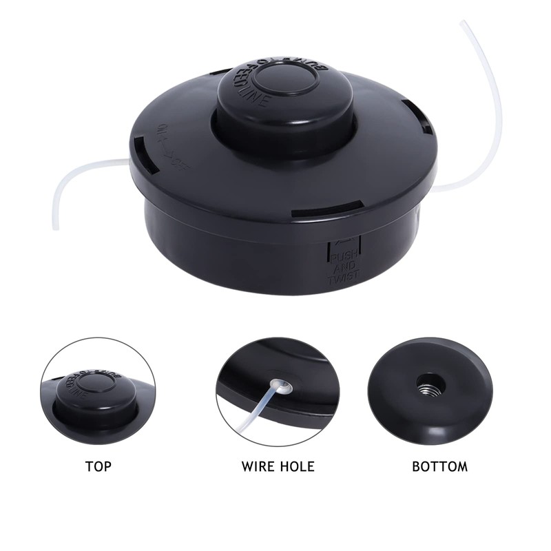 Poweka Universal Strimmer Head, 4 Pack Petrol Strimmer Replacement Head