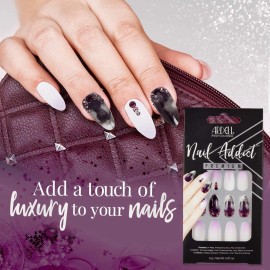 Ardell Nail Addict Premium Artificial Nail Set, Marble Purple Ombre