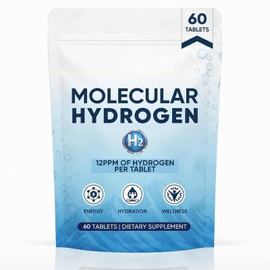 EDENVIA Molecular Hydrogen Water Tablets, Boosts Energy & Reduces Fatigue, GMO-Free, Gluten-Free & Soy-Free - 60 Tablets