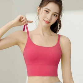 Women's Yoga Bralette Top for Yoga & Pilates 01.Hot Pink/M 5ea