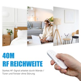 SURNICE Radio Sockets with Remote Control, 13 A/3000 W, 3 Sockets with 1 Remote Control, Range 70 m, for Indoor Christmas Decoration, Household Appliances