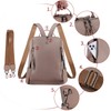 HAWEE Women's Backpack Soft PU Leather School Backpack Anti-Theft Daypack