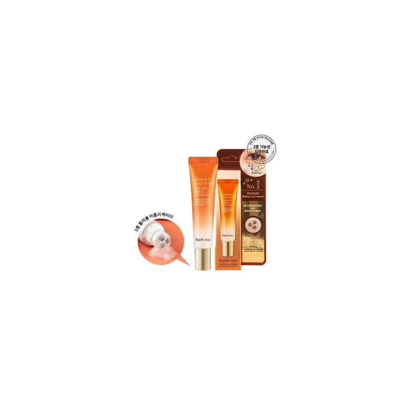 Farmstay Ginseng & Niacinamide Premium Rolling Eye Serum 25ml /