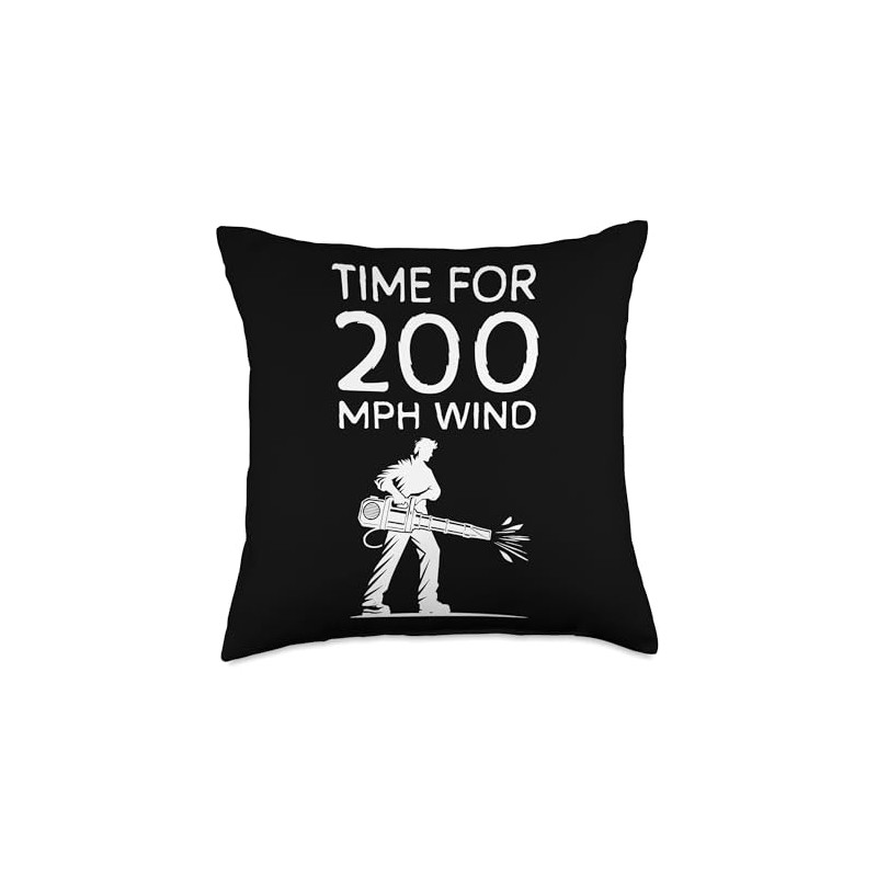 Time For 200 MPH Wind Autumn Leaf Blower Throw Pillow