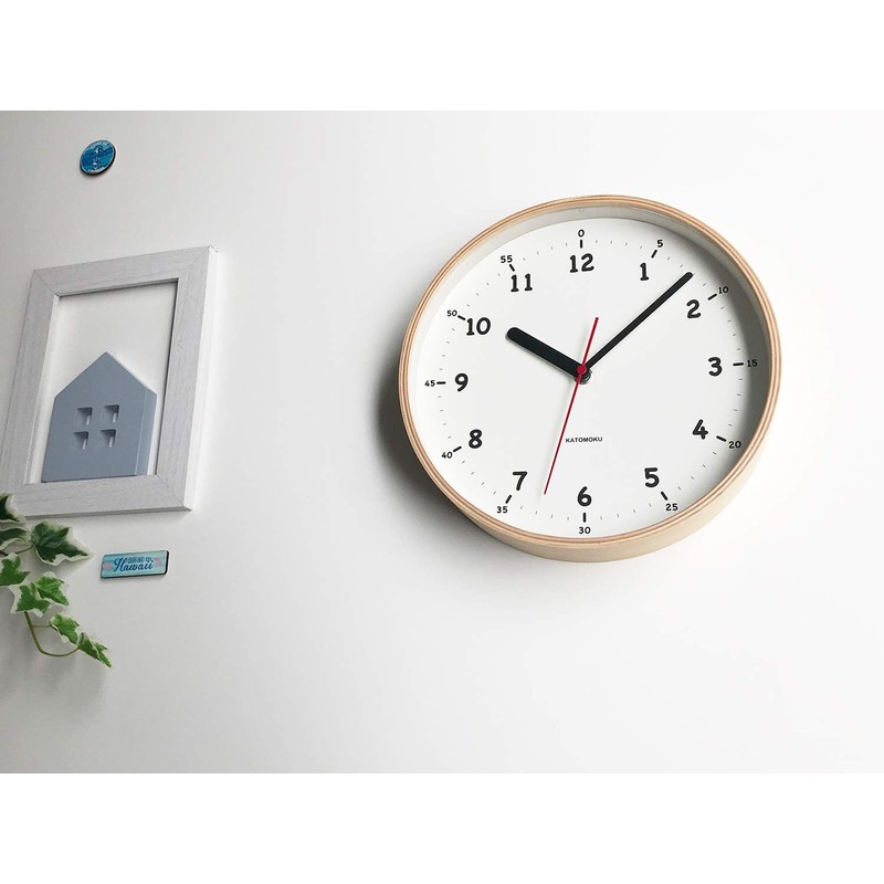 KATOMOKU plywood wall clock 10 sweep (continuous second hand) km-76N