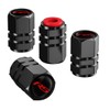 Tire Valve Stem Caps and Genuine Leather Car Keychain Keyring