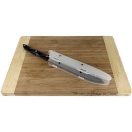KnifeSafe original knife blade cutlery protective cover edge guard Transparent White 4pc set (4"+6"+8"+10")