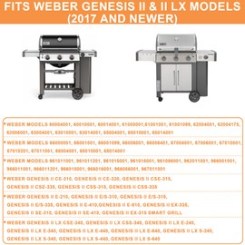 67066 Caster Inserts & 67067 Grill Wheels for Weber GS4 Genesis 2 Grills Replacement Parts Weber Genesis II E310 E410 S310 S315 E210 E610 SE335 CE310 Parts,Weber Genesis 2 LX E340 S240 S440 S640 Parts