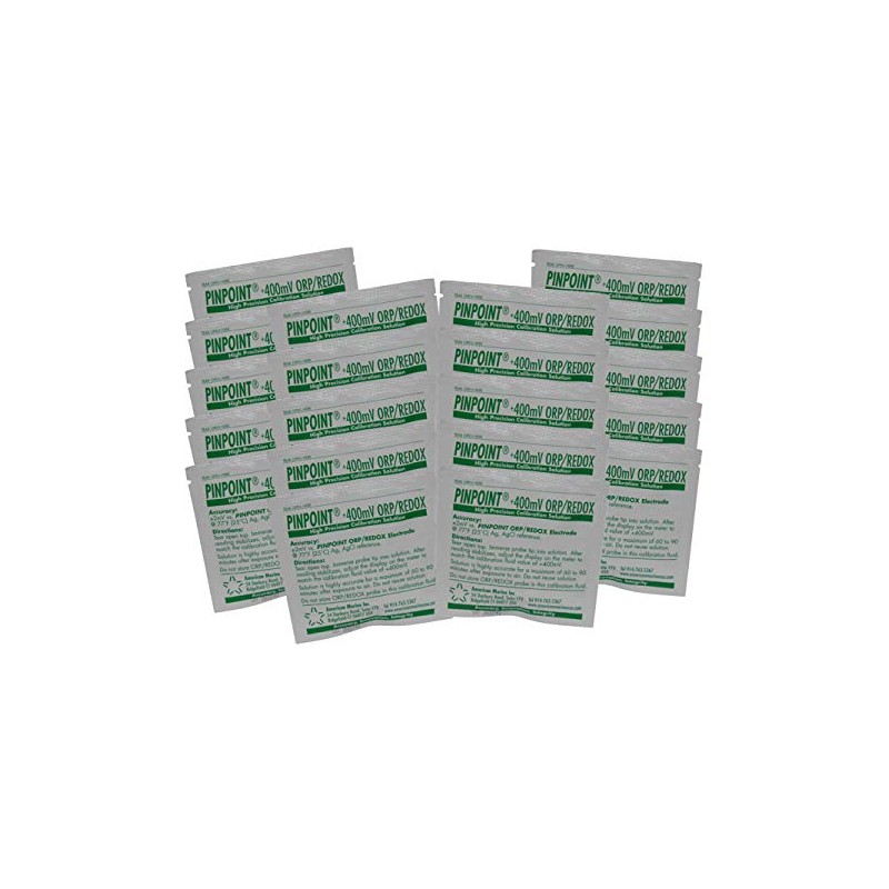 Pinpoint® High-Precision +400mV ORP/REDOX Calibration Fluids (Buffer Solution), 20 Piece