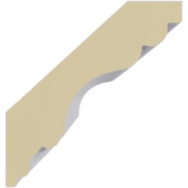 2 1/2"H x 2 3/8"P x 3 3/8"F x 94 3/8"L, (2" Repeat), Loera Crown Moulding