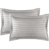 Hafaa Single Duvet Cover Set Hotel Quality Stripes Satin Bedding