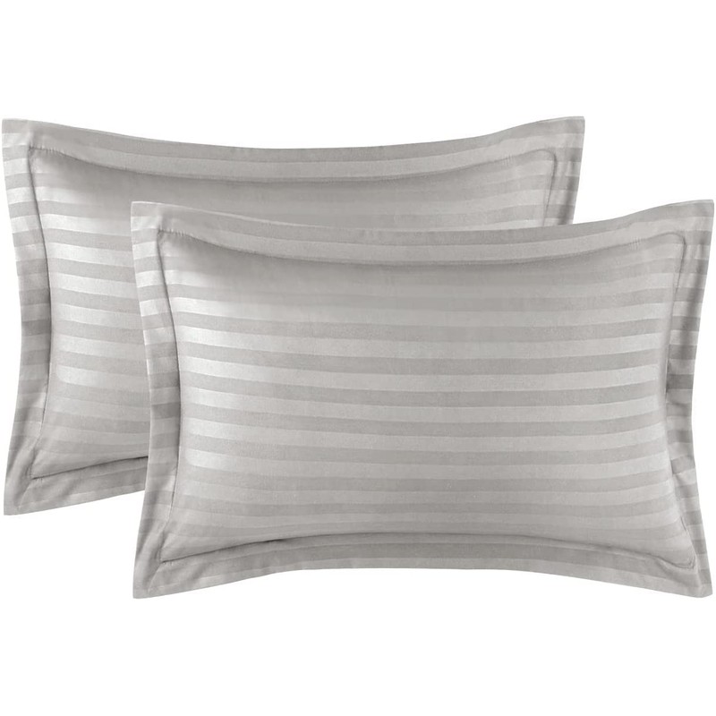 Hafaa Single Duvet Cover Set Hotel Quality Stripes Satin Bedding