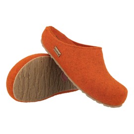 HAFLINGER Michl Felt Clog with Removable Footbed Unisex Orange (Rust 43) EU 38