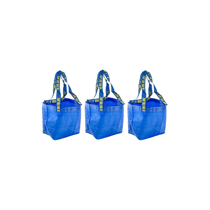 Set of 3 x Original Mini FRAKTA Small Blue Bags,