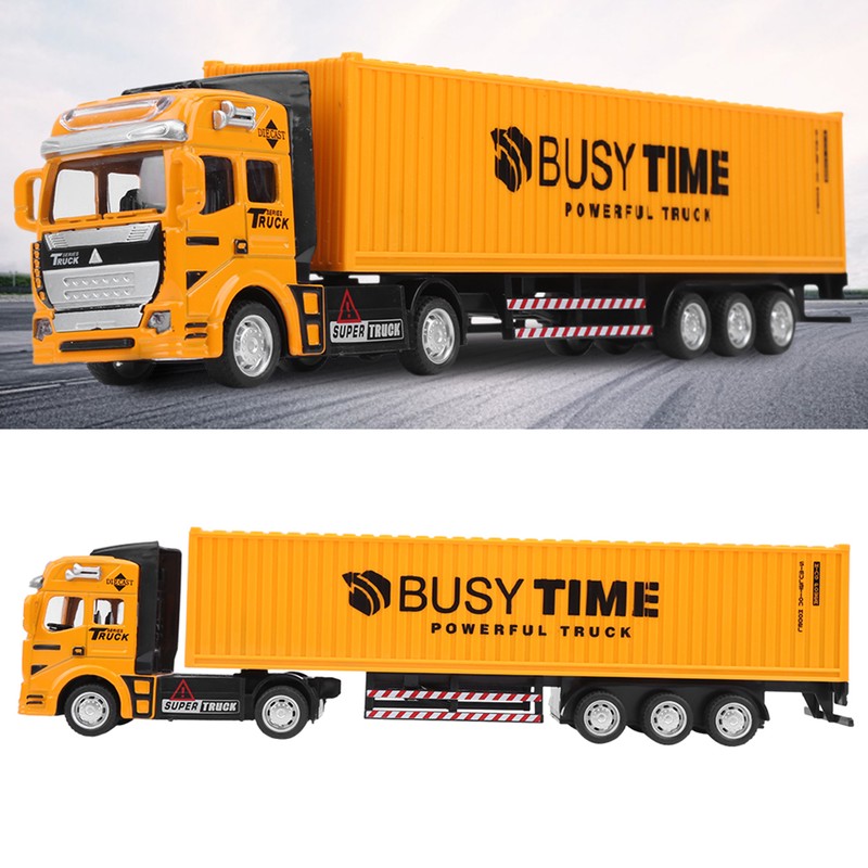 1: 48 Alloy Container Truck Model Toy Highly Simulation Children