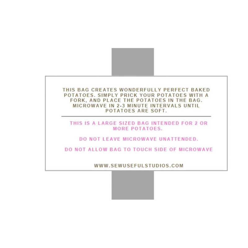 Premium Handmade Baked Potato Bag | Microwavable Potato Cooker |