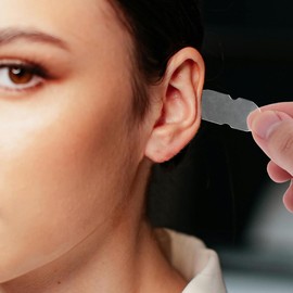 IWOWHERO 60Pcs Invisible Ear Correction Stickers - Transparent Silicone Ear Tape for Protruding Ears Comfortable Wear for Daily Use