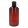 DIY Container Amber Short PET Plastic Bottle with Black Flip