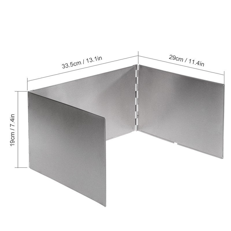 Outdoors Stove Windshield Camping Cooking Windscreen Folding Camping Cooker Stove