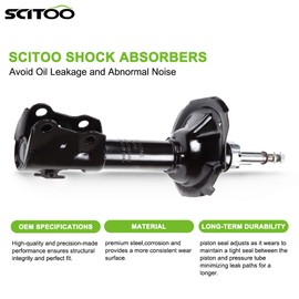 Shocks,SCITOO Front Gas Struts Shock Absorbers Fit for 2000 2001 2002 2003 2004 2005 for Toyota Echo 333258 71575 Set of 2