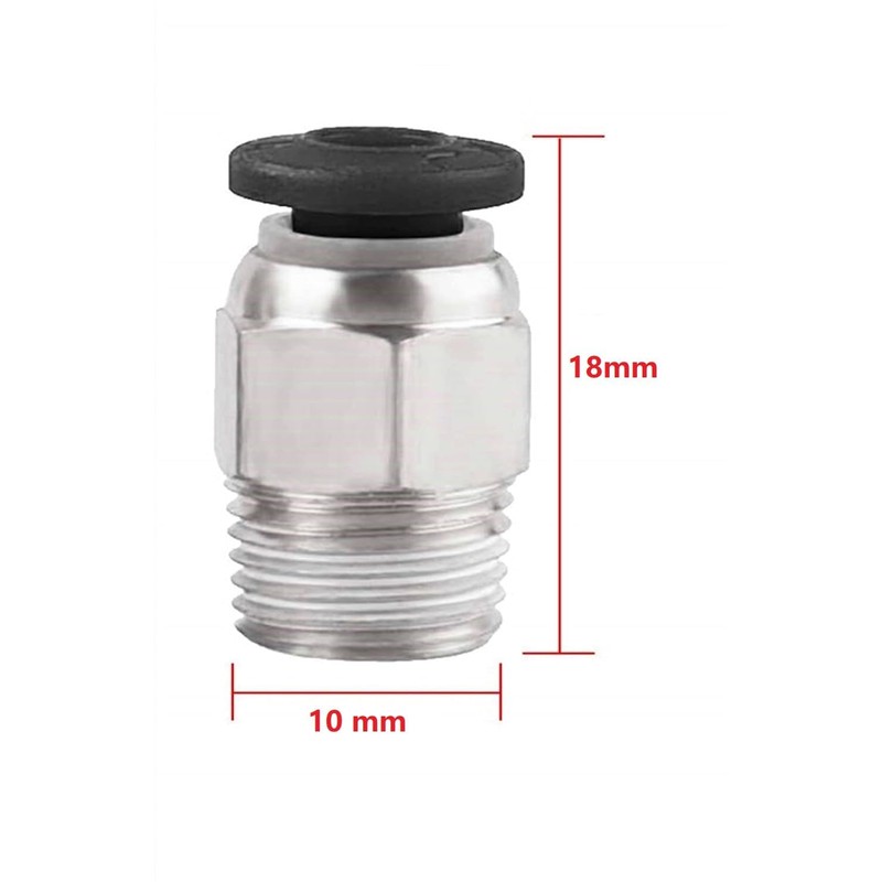 20-Pack Straight Pneumatic Push Fitting Connector for E3D-V6 Long-Distance Bowden