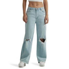 Wrangler Jeans de Talle Alto para Mujer, Icy Blue, 38