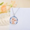 MEIDERBO Violinist Necklace 925 Sterling Silver Violin Pendant Necklace Music