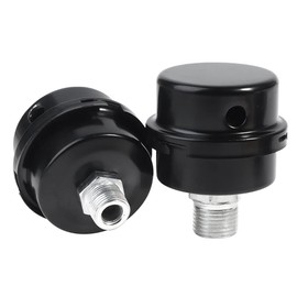 2x 12mm Air Compressor Spare Parts Metal Air Compressor Intake Filter Squelch Muffler